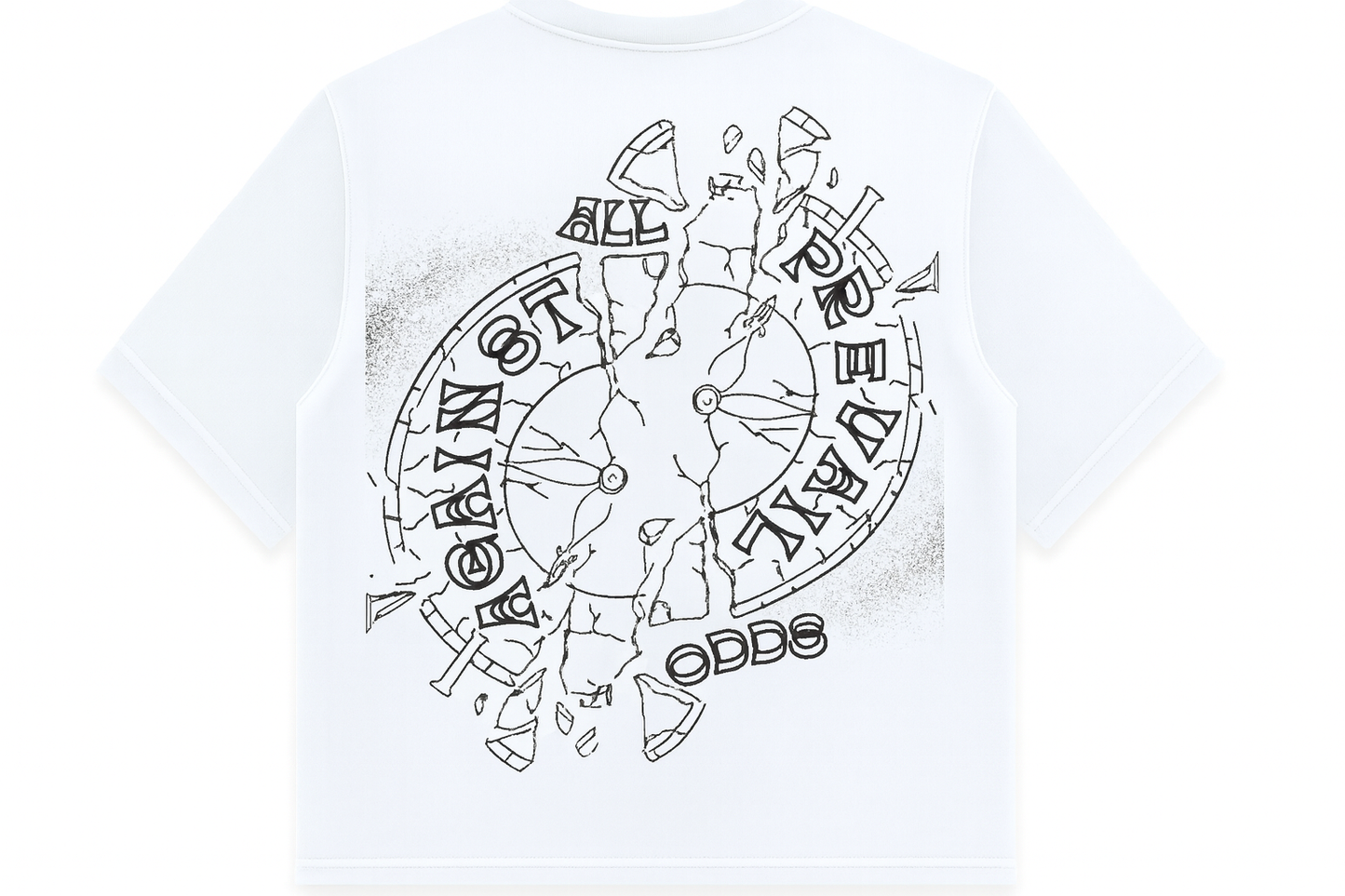 Shattered Veil - Off - White Graphic Tee