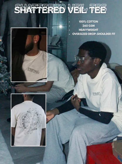 Shattered Veil - Off - White Graphic Tee